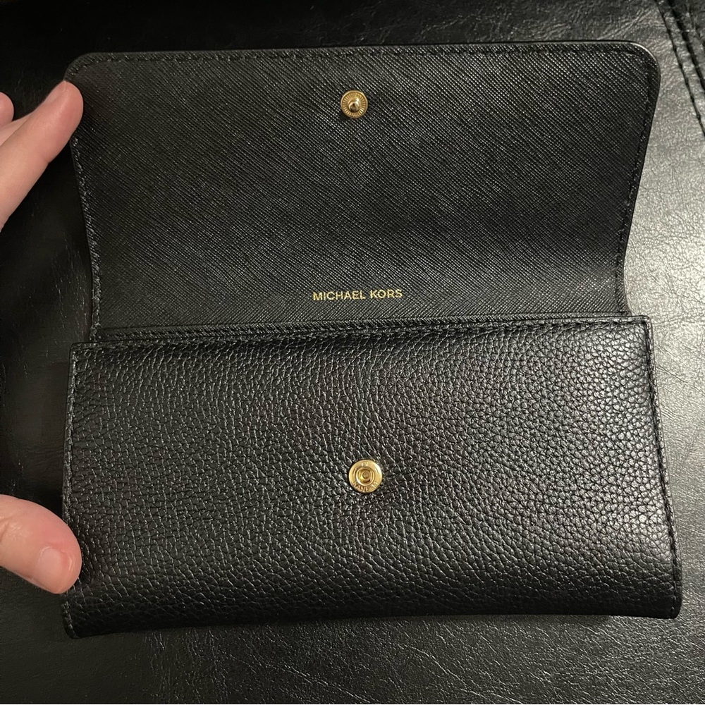 Michael Kors Black Leather Wallet - Picture 5 of 10